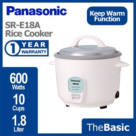 panasonic 1 8l conventional rice cooker periuk nasi sr e18a sre18a shopee malaysia