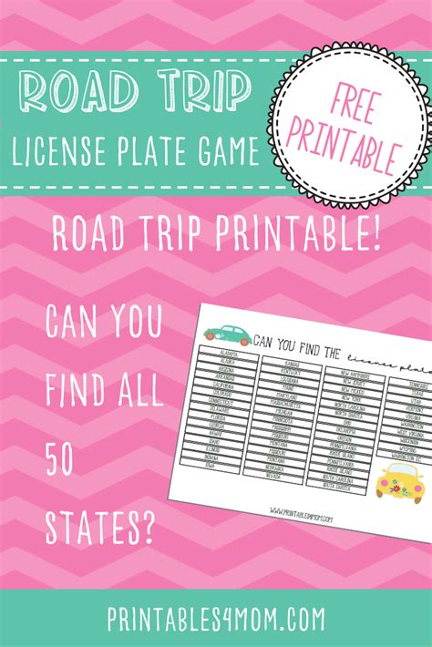 3 boys and a dog has a free road trip game printable. Road Trip License Plate Game - Printables 4 Mom