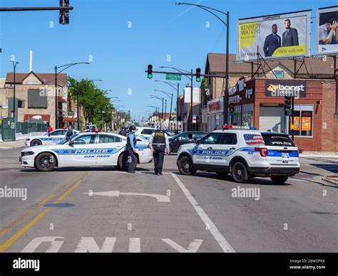 Oak Park Illinois 31st August 2020 Oak Park Police Officers And