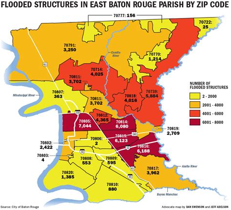Be advised not to rely solely on the information reflected in these maps. Which Baton Rouge ZIP codes were hit hardest? New data ...