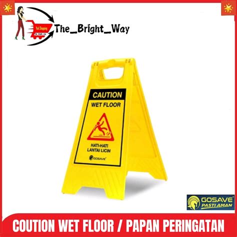 Jual Papan Peringatan Lantai Basah Licin Warning Sign Floor Wet Floor