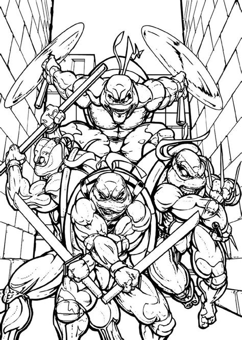 Donatello and april, teenage mutant ninja turtles, free coloring pages. Teenage Mutant Ninja Turtle Coloring Sheets Printable | K5 ...