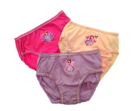 Girls 3 Pack Disney Princess Character Knickers Underwear Pants Briefs
