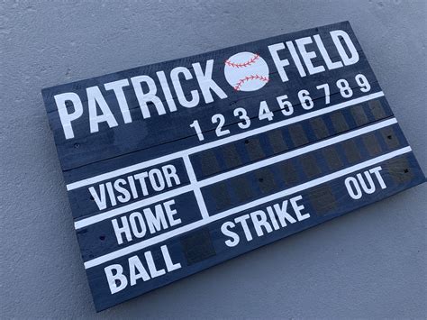 Decorate Your Nursery With A Customized Baseball Scoreboard Made Out Of