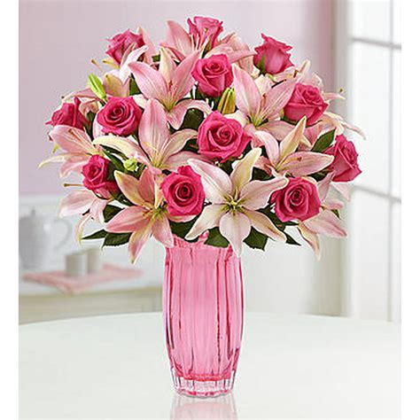 1800flowers Mothers Day Magnificent Pink Rose And Lily Flower Bouquet