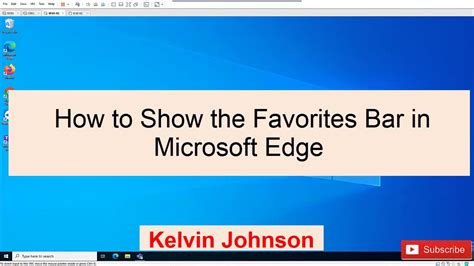 Windows 11 10 How To Show The Favorites Bar In Microsoft Edge