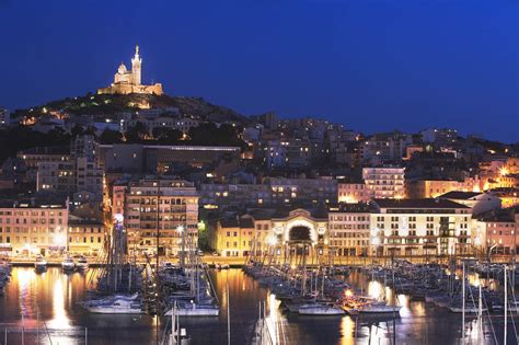 Evening Lights In Marseille France Wallpapers And Images Wallpapers
