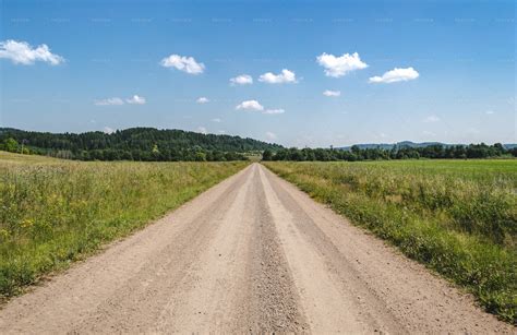 Gravel Road In Field Stock Photos Motion Array