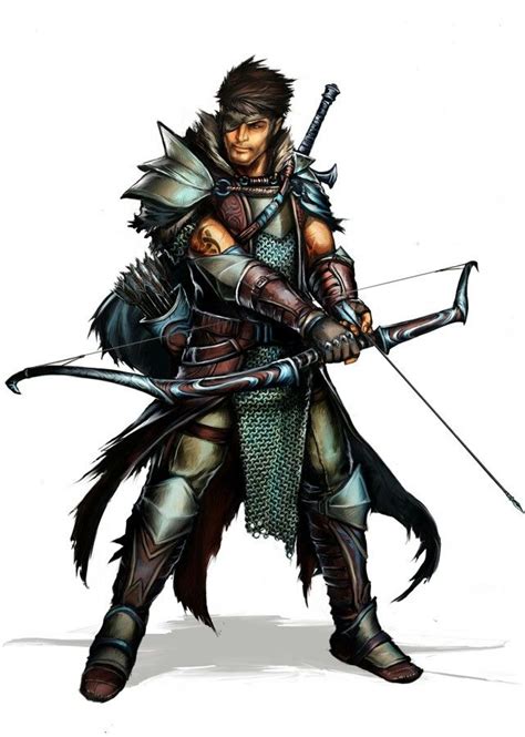 Male Human Ranger Pathfinder Pfrpg Dnd Dandd D20 Fantasy Personagens