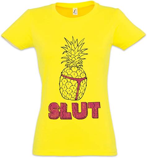 urban backwoods pineapple slut women t shirt uk clothing