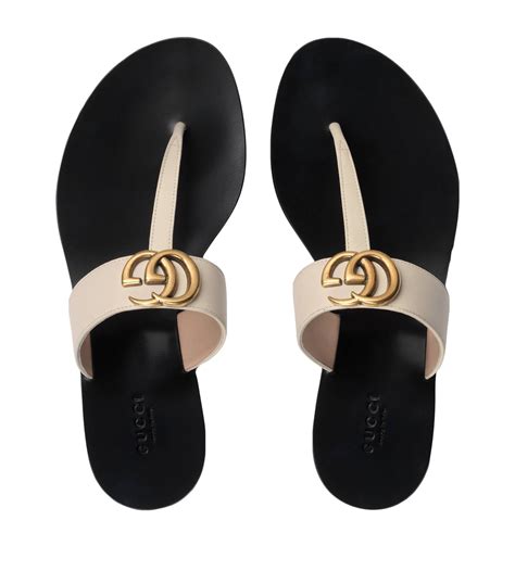 Gucci Leather Double G Sandals Harrods In