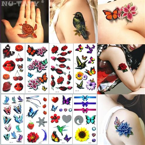 buy nu taty 3dno33 40 8pcs lot temporary tattoo body