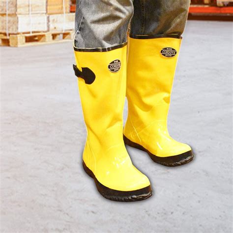 Cordova Bys17 13 Yellow Slush Boot With Black Ribbed Sole Cotton Lined