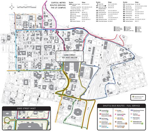 University Of Texas Austin Shuttle Campus Map Austin Texas Usa • Mappery Campus Map