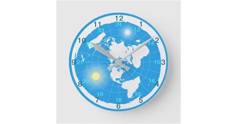 Flat Earth Clock Zazzle