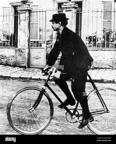 The French Writer Alfred Jarry 1873 1907 Leaving His House At Corbeil For Paris He Loved