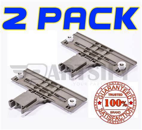 The upper rack has a captive washer with a lug that stops the top drawer from falling out. 2 PACK W10350376 DISHWASHER UPPER TOP RACK ADJUSTER FITS ...