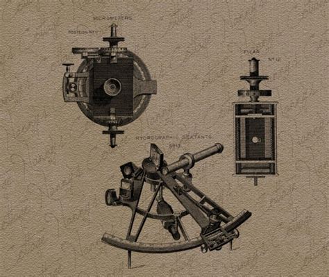 items similar to antique engineering sextant tools clip art illustration vintage digital