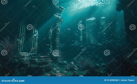 Sunken Civilization Discovery./n Stock Illustration - Illustration of