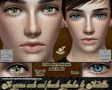 My Sims 3 Blog Male And Female Set Of 3d Eyelashes For Sims 3 By Sintiklia