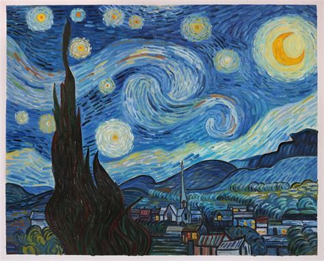 The Starry Night Vincent van Gogh hand painted oil painting Etsy 日本