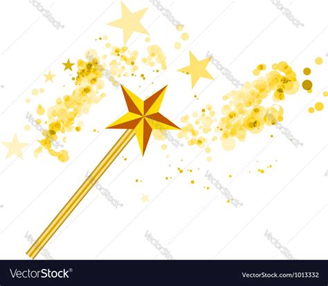 Magic Wand With Stars On White Royalty Free Vector Image