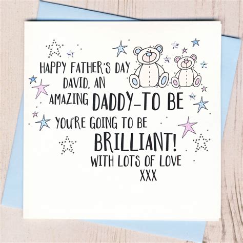 Personalised Fathers Day Card For A Daddy To Be By Eggbert And Daisy