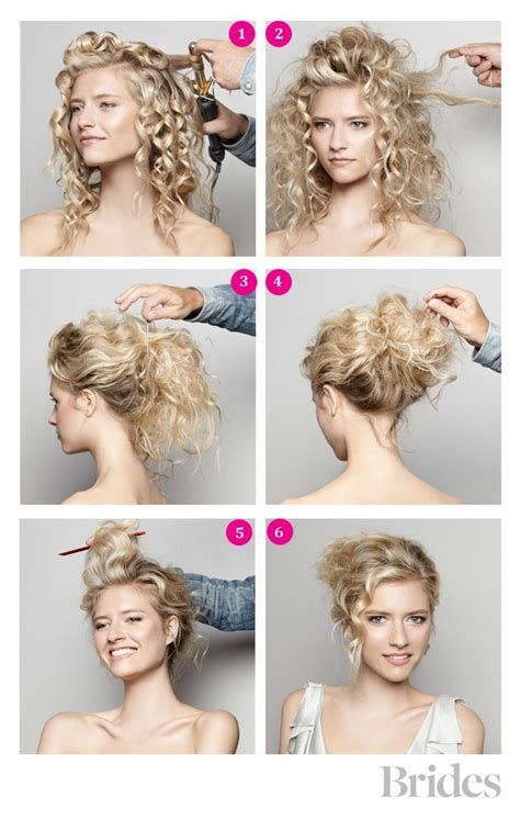 Diy Hairstyle Messy Curly Bun Diy Ideas Crafts Pinterest Updo