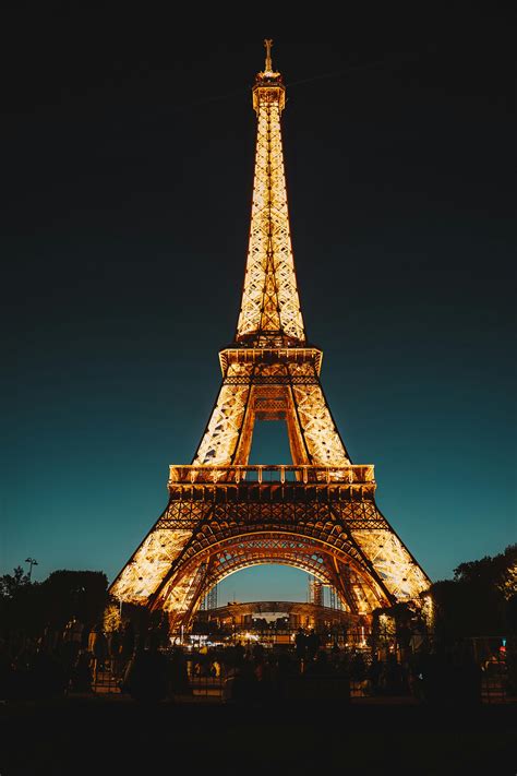 Eiffel Tower Night Time Bovenmen Shop