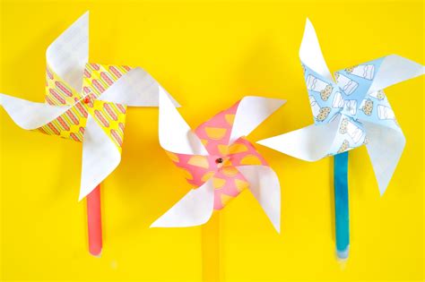 Easy Paper Pinwheels With Printables Craft Videos Mad In Crafts