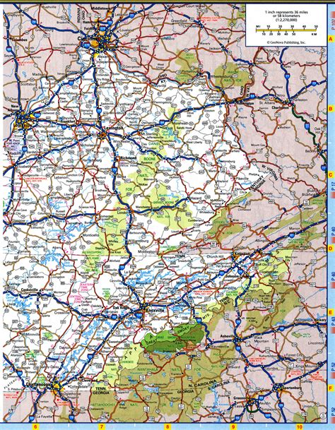 Map of Tennessee roads and highways.Free printable road map of Tennessee