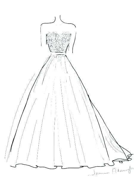 Prom Dress Coloring Pages Fashion Dresses