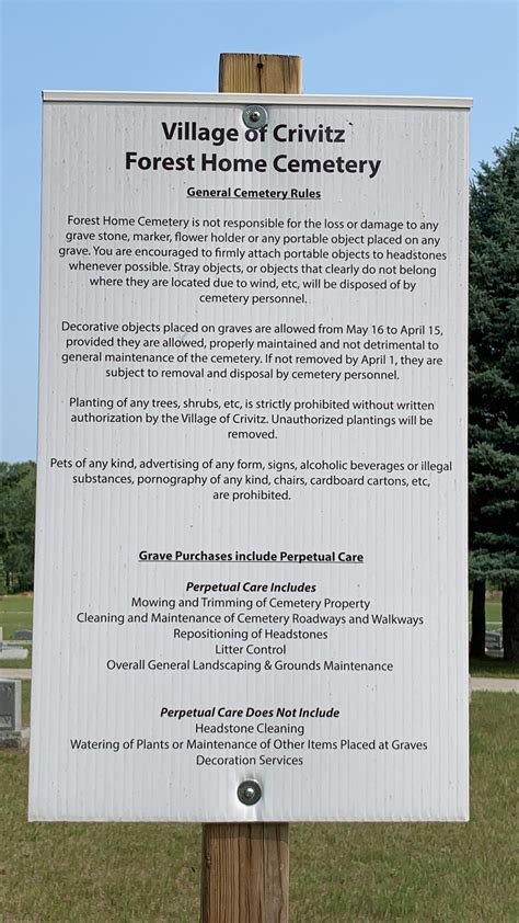 Forest Home Cemetery New in Crivitz, Wisconsin - Find a Grave Cemetery