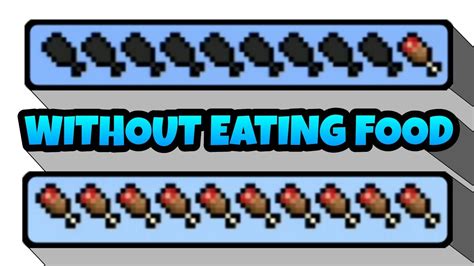 Full Hunger Bar Without Eating In Minecraft Youtube