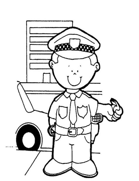 Desenho De Polícia Para Colorir Imprimir E Desenhar