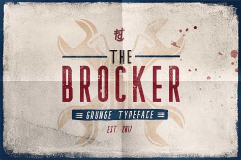 The Brocker By Fontdation Studio | TheHungryJPEG.com