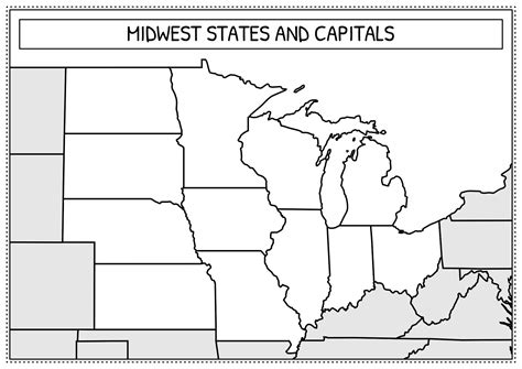 11 Midwest Region States And Capitals Worksheets In 2023 States And