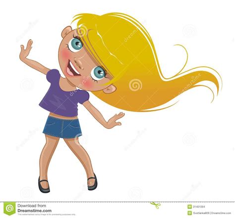 Funny Cartoon Girl Stock Images Image 31401094