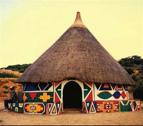 Ndebele House Southern Africa Decoração Africana Tribos Africanas