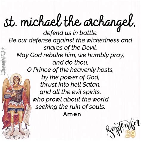 Printable Free Printable St Michael Prayer