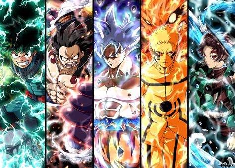 Foto 73 Wallpaper Naruto Luffy Goku Terbaik Background Id