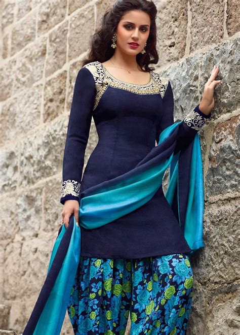 This Blue Colour Salwar Kameez Suit Set Will Keep You Comfortable All Day Long Salwar Suits
