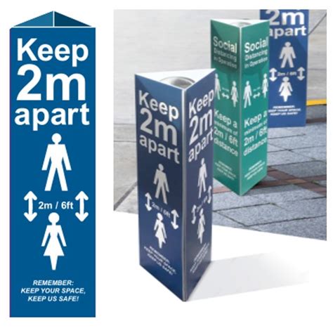 Social Distancing Keep 2 Metres Apart Sticker 150x200mm