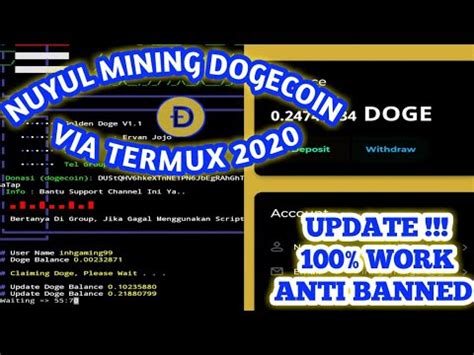 Dogecoin prices, rises and falls, from the best dogecoin sources, on newsnow: UPDATE‼️MINING DOGECOIN TERCEPAT VIA TERMUX I 100% WORK I ...