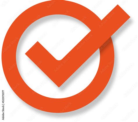 Red Check Mark Icon With Circle Tick Box Check List Circle Frame Png