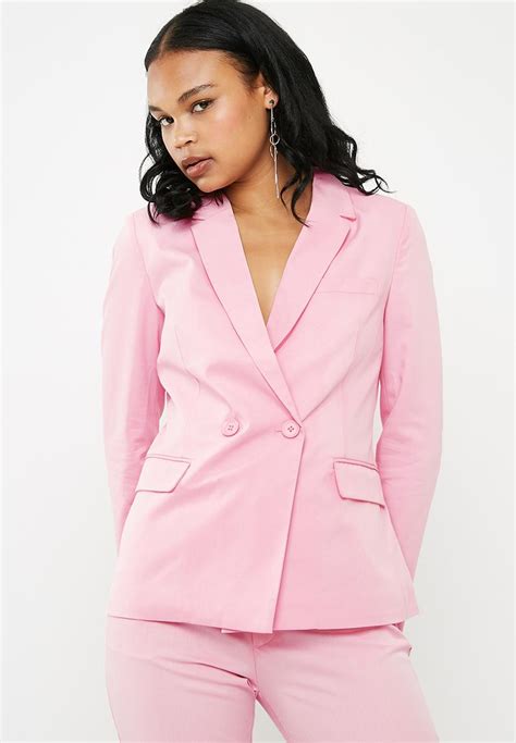 Double Breasted Blazer Pink Superbalist Jackets