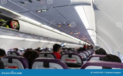 On A Plane With A Lot Of People Meaning Traveling Stock Image Image