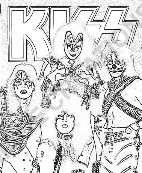 Rock Band Coloring Pages Sketch Coloring Page