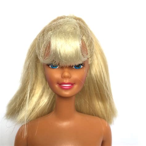 Vintage Barbie Tnt Doll Blonde Hair Blue Eyes Pink Lips Nude My XXX