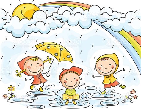 Drawing Of Rainy Season For Children Rain Drawing For Kids At